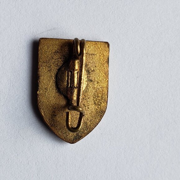 Oberschlesien Upper Silesia Europe Enamel Gold Tone Metal Brooch Lapel Pin - Picture 2 of 2